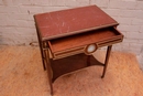 Louis XVI style Desk/center table in mahogany bronze marble wedgewood, France 19th century