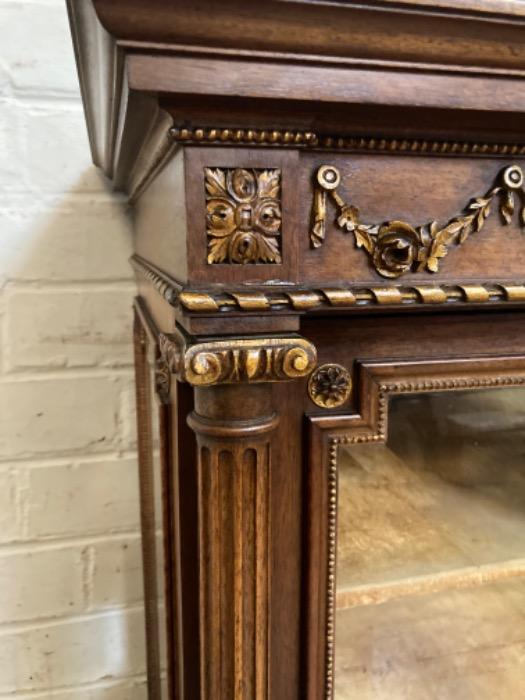 Louis XVI display cabinet in walnut 