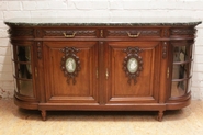 Louis XVI sideboard in mahogany and wedgewood GOUMAIN PARIS