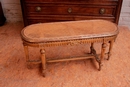 Louis XVI style Stool in gilt wood, France 19th century