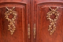 Louis XVI style Cabinet and server in mahogany bronze marble, France 19th century