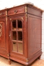 Louis XVI style Cabinet and server in mahogany bronze marble, France 19th century