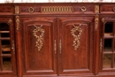 Louis XVI style Cabinet and server in mahogany bronze marble, France 19th century