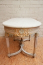 Louis XVI style Table and 4 chairs in Painted, France 19th century