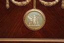 style Display cabinet in mahogany bronze wedgewood marble, France 19th century