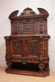 Monumental renaissance credenza in walnut SOUBRIER PARIS