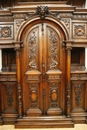 Henri II style Cabinet in Walnut, France 19th century