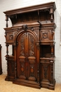 Henri II style Cabinet in Walnut, France 19th century