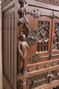 Gothic style Cabinet in Oak, France 19th century