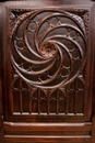 Gothic style Cabinet in chestnut, France 19th century