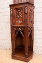 Gothic style Cabinet in Walnut, France 19th century