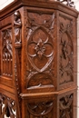 Gothic style Cabinet in Oak, France 19th century