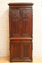 Gothic style Cabinet in Oak, France 19th century