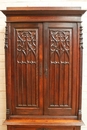 Gothic style Cabinet in Oak, France 19th century