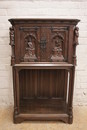 Gothic style Cabinet in Oak, France 19th century