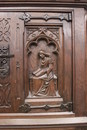 Gothic style Cabinet in Oak, France 19th century