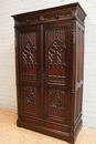 Gothic style Armoire in Oak, France 19th century