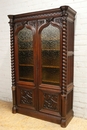 Gothic style Bookcase in Oak, France 19th century