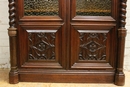 Gothic style Bookcase in Oak, France 19th century