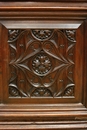 Gothic style Bookcase in Oak, France 19th century