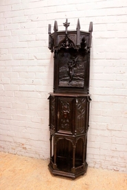 Oak gothic cabinet