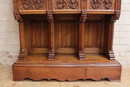 Gothic style Cabinet in Oak, France 19th century