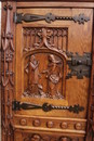 Gothic style Cabinet in Oak, France 19th century