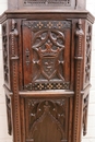 Gothic style Cabinet in Oak, France 19th century