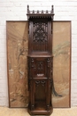 Gothic style Cabinet in Oak, France 19th century