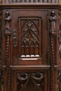 Gothic style Cabinet in Oak, France 19th century