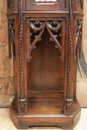 Gothic style Cabinet in Oak, France 19th century