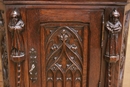 Gothic style Cabinet in Oak, France 19th century