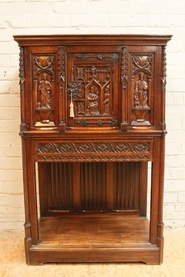 oak gothic credenza