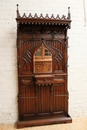 Gothic style Hall tree  in Oak, France 19th century