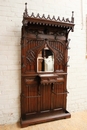 Gothic style Hall tree  in Oak, France 19th century