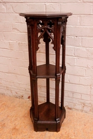 Oak gothic pedestal