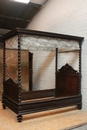 Hunt style Canopy bed in Oak, France 19th century