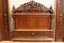 Hunt style Bed in Oak, France 19th century