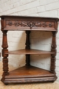 Renaissance style corner in Oak, France 19th century