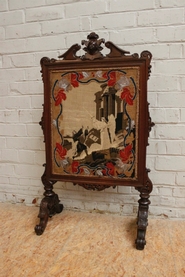 Oak renaissance fire screen