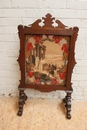 Renaissance style Fire screen in Oak, France 19th century