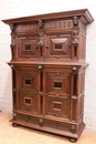 Renaissance style Cabinet in Oak, Belgium 19th century