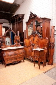 Outstanding Louis XV style bedroom in walnut