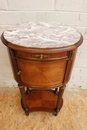 Louis XVI style Nightstand in mahogany and bronze, France 1900