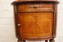 Louis XVI style Nightstand in mahogany and bronze, France 1900