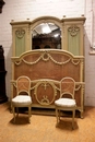 Transition Louis XV/Louis XVI style Bedroom in paint wood, France 19th century