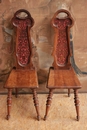 Gothic style Chairs in Walnut, France 19th century