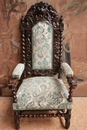 Hunt style Arm chairs in Oak, France 19th century