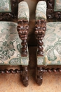 Hunt style Arm chairs in Oak, France 19th century