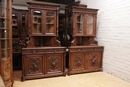 Hunt style Corner cabinets in Oak, France 19th century